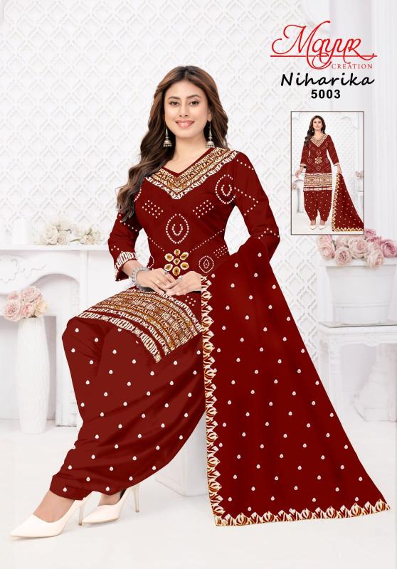 Mayur niharika vol-5 printed dress materials wholesalers